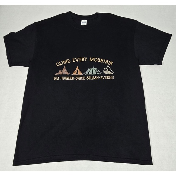 Gildan Other - Disney "Climb Every Mountain' Graphic T-Shirt Mens Large Thunder Space Splash